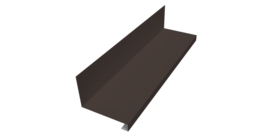Планка примыкание нижнее к трубе фальц 0,45 Drap TR RR 32 темно-коричневый (3м)