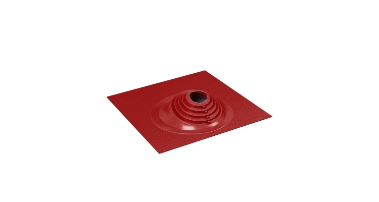 Проходной элемент MF CN угловой №17 (75-200мм) +240 силиконовый (металлический окрашенный фланец) красный