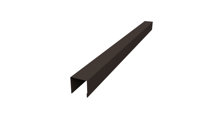 Планка вертикальная лицевая для забора жалюзи Palermo 0,45 Drap-double TX RR 32 темно-коричневый (1,8м)