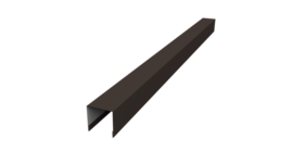 Планка вертикальная лицевая для забора жалюзи Palermo 0,45 Drap ST RR 32 темно-коричневый (1,8м)