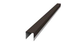 Планка вертикальная обратная для забора жалюзи Palermo 0,45 PE RR 32 темно-коричневый (2,5м)