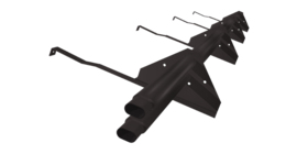 Снегозадержатель трубчатый для натуральной черепицы Стандарт RAL 8019 3м (профиль до 50мм)