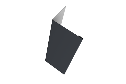 Нащельник для калиток и ворот 25х35 жалюзи Milan, Tokyo, Palermo 0,45 Drap RAL 7024 мокрый асфальт (L2,0)