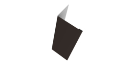 Нащельник для калиток и ворот 25х35 жалюзи Milan, Tokyo, Palermo 0,45 Drap RR 32 темно-коричневыйй (L2,0)