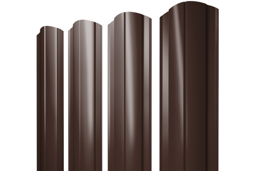 Штакетник Круглый фигурный 0.4 PE RAL 8017 шоколад